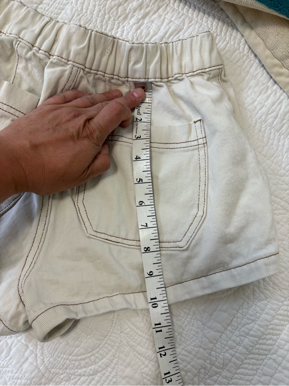 PacSun White High-Rise Denim Shorts - Picture 7 of 7